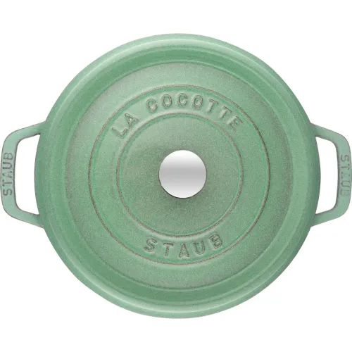 STAUB La Cocotte 6,7 l miętowy - garnek żeliwny z pokrywką