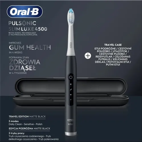Szczoteczka soniczna ORAL-B Pulsonic Slim Luxe 4500 Czarny + Etui