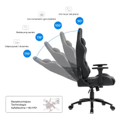 Fotel GAMVIS Phantom Large Pikowany Czarny