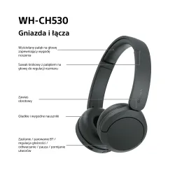 Słuchawki bezprzewodowe Sony WH-CH530 Nauszne Bluetooth 6.0 Czarny