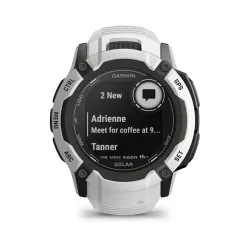 Smartwatch Garmin Instinct 2X Solar 50mm GPS Biały