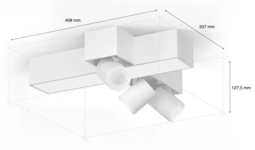 Reflektor Philips Hue White and Color Ambiance Centris 3 Cross Biały