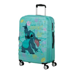 Walizka średnia American Tourister Wavebreaker Disney - Stitch flower