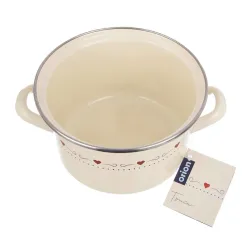 Garnek emaliowany kremowy TONCA 2 l