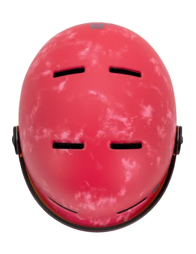 Kask narciarski dziecięcy SALOMON GROM VISOR pink z WBUDOWANA SZYBĄ - KAT. S2 - Rozmiar - S