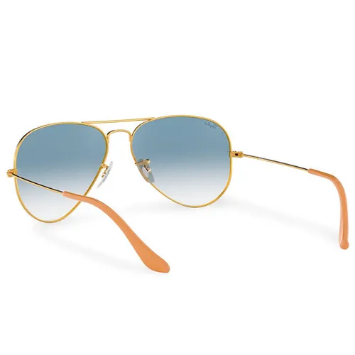 Солнцезащитные очки Ray-Ban Aviator Large Metal 0rb3025 001/3F Gold / Light Blue Gradient - размер (EU) 58