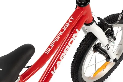 Rower dziecięcy KARBON Superlight 14 cali dla chłopca Czerwony