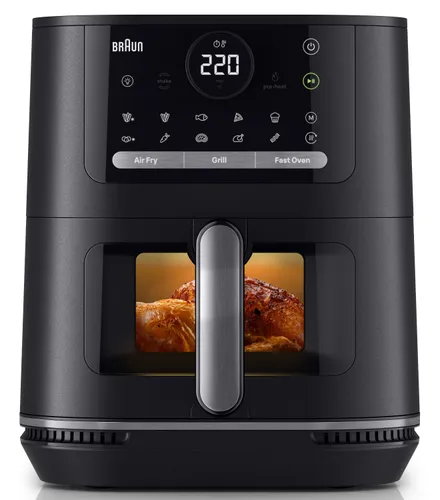 Air Fryer Frytkownica beztłuszczowa BRAUN MultiFry 5 HF5075IBK 6l z okienkiem do obserwacji postępów gotowania
