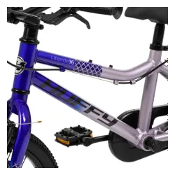 Rower dziecięcy HUFFY Literide Kids 16 cali dla chłopca Srebrno-niebieski