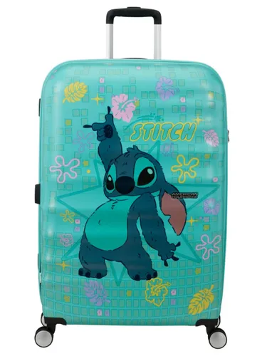 Walizka duża American Tourister Wavebreaker Disney - Stitch flower