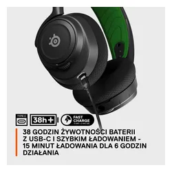 Słuchawki bezprzewodowe z mikrofonem SteelSeries Arctis Nova 7X Wireless Nauszne Czarny