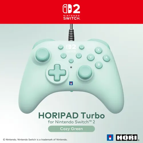 Pad Hori Turbo Cozy Green do Nintendo Switch 2 Przewodowy