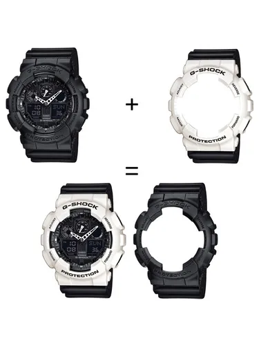 Casio Zegarek SET GA-100-1A1ER + BEZEL 10395292 + PASEK 10347688