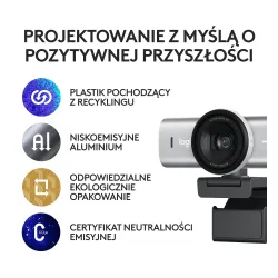 Kamera internetowa Logitech MX Brio Ultra HD 4K Szary