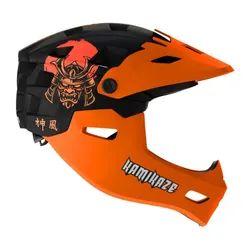 Kask KAMIKAZE Ronin Pomarańczowy Full Face (rozmiar M)