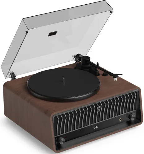 Gramofon PHILIPS TAV9000D/10 Brązowy, Automatyczny, Napęd paskowy, USB, Prędkość odtw. 33 1/3, 45 obr./min
