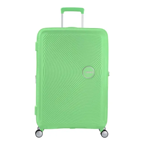 Большой расширяемый чемодан American Tourister Soundbox-spring green