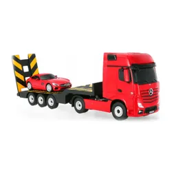 Zdalnie sterowany samochód COIL auto RC pilot duży zestaw 2 auta Mercedes Actros z lawetą 1:24 RTR czerwony