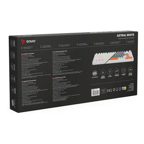 Klawiatura magnetyczna Savio ASTRAL Outemu White Jade Biały