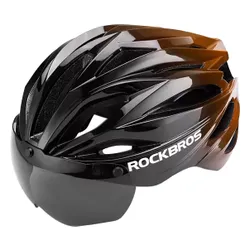 Kask rowerowy ROCKBROS 8386824304077 Czarno-brązowy Szosowy (rozmiar 58-62)