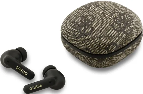 Słuchawki dokanałowe GUESS 4G Classic Metal Logo Brązowy