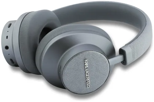 Słuchawki nauszne KARL LAGERFELD Saffiano Elongated Bluetooth ANC Szary