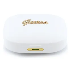 Słuchawki douszne GUESS Script Metal Logo Biały z tłumaczem