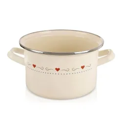 Garnek emaliowany kremowy TONCA 2 l
