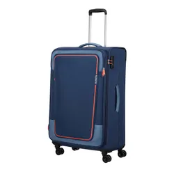 Большой расширяемый чемодан American Tourister Pulsonic-combat navy