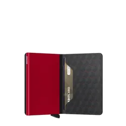 Küçük RFID Cüzdan Gizli Slimwallet Optik-Siyah / Kırmızı