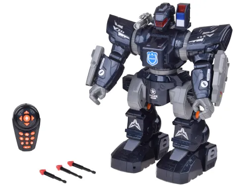 Zdalnie sterowany robot policyjny tańczy