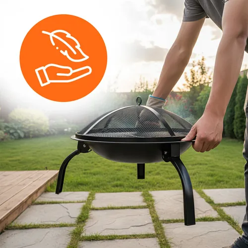 Grill węglowy VELACO VL07-BLACK Czarny