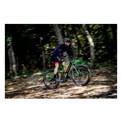 Kask rowerowy URBAN PRIME UP-HLM-EBK-BB Czarno-niebieski MTB (rozmiar L) + Magnetyczne okulary przeciwsłoneczne