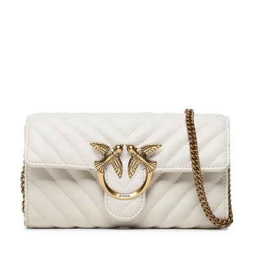 Pinko dragoste Mini Icon portofel C pe 23 PLTT 100062 A0gk Bianco Seta / aur antic Z14Q