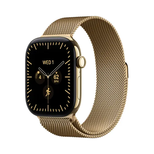 Smartwatch Apple Watch Series 12 GPS + Cellular Koperta z tytanu złoty 42mm bransoletka mediolańska