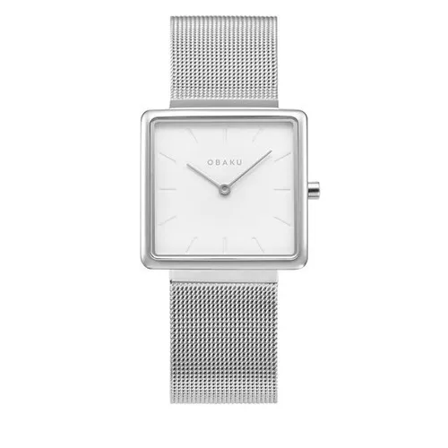 Obaku Kvadrat V236LXCIMC Gümüş Saat