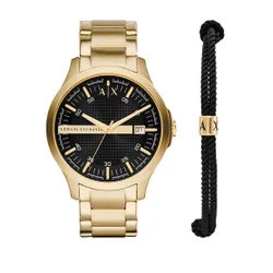 Armani Exchange Hampton saati AX7124 Gold / Gold / Black