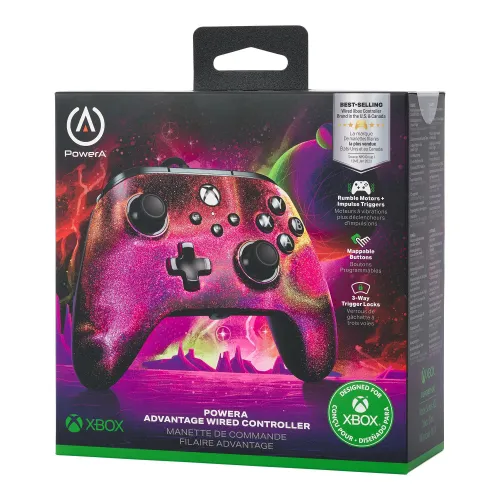 Pad PowerA Advantage Wired Controller Sparkle Wave do Xbox Series X/S, Xbox One, PC Przewodowy