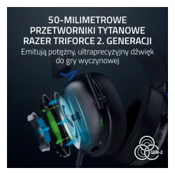 Słuchawki bezprzewodowe z mikrofonem Razer BlackShark V3 do PlayStation Nauszne Czarny
