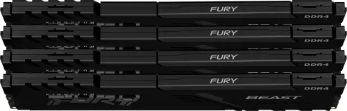 Pamięć RAM Kingston FURY Beast DDR4 128GB (4 x 32GB) 3600 CL18 Czarny