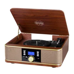 Gramofon TREVI TT 1042 BT Bluetooth USB Drewno