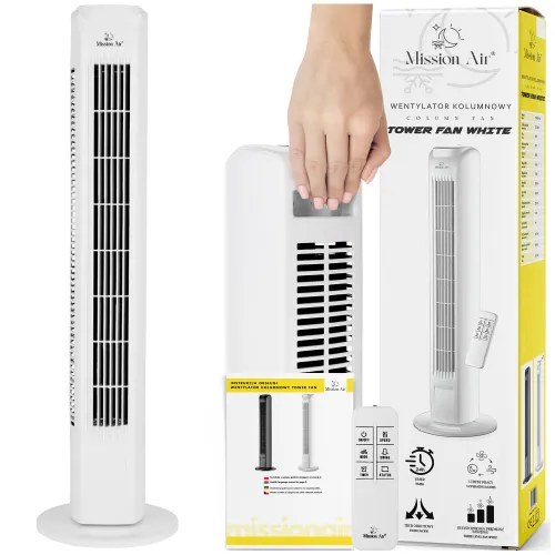 Wentylator MISSION AIR Tower Fan Biały