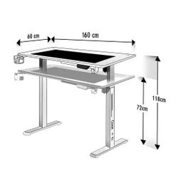 Biurko gamingowe COBRA Electra CRF16ELWH Biały