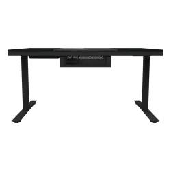 Biurko Lorgar Desk Elite 90 Series DE90G Blat Szklany140cm Regulacja wysokości Czarny