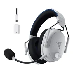 Słuchawki RAZER BlackShark V3 Pro for Playstation Bezprzewodowe, Nauszne, ANC, Dźwięk przestrzenny Biały