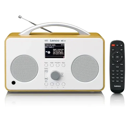 Radioodbiornik Lenco PIR-645 Radio FM DAB+ Internetowe Bluetooth Biały