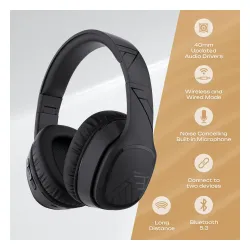 Słuchawki bezprzewodowe PowerLocus P7 Black Nauszne Bluetooth 5.3 Czarny