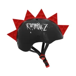 Kask rowerowy RASKULLZ Pop Splat Czarno-czerwony dla Dzieci (rozmiar S)