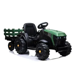 Duży Traktor Na Akumulator Z Przyczepą Pojazd Dla Dzieci Pilot Skóra Eva MP3