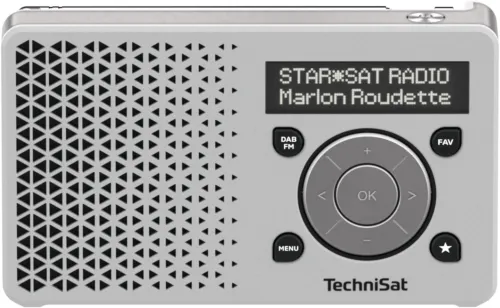 Radioodbiornik TechniSat DigitRadio 1 Radio FM DAB+ Biało-srebrny